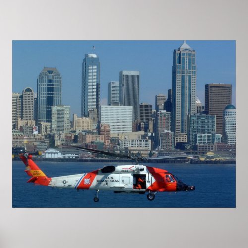 Coast Guard HH_60 Jayhawk Helicopter Poster