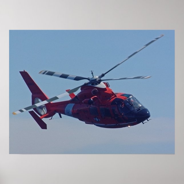 Coast Guard HH-65B Dolphin Helicopter Poster (Front)