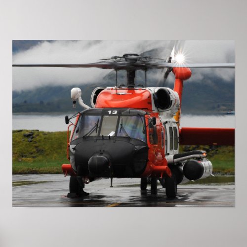 Coast Guard MH_60 Jayhawk Helicopter Poster