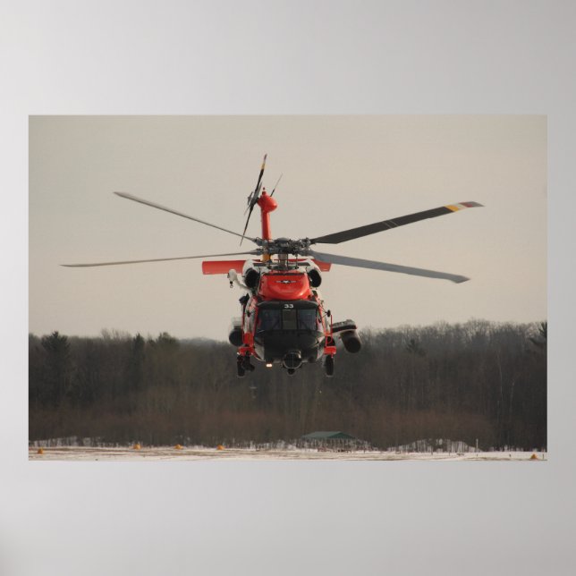 Coast Guard MH-60 Jayhawk Helicopter Poster (Front)