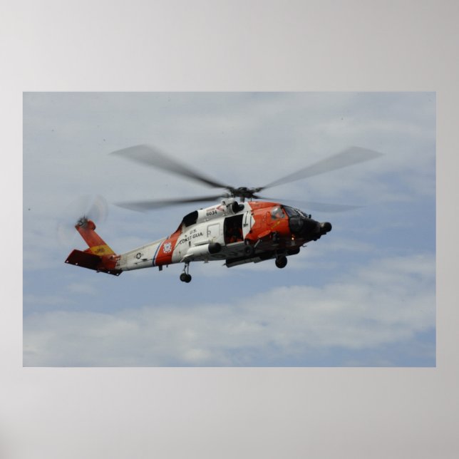 Coast Guard MH-60 Jayhawk Helicopter Poster (Front)