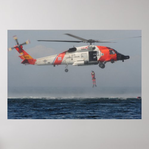 Coast Guard MH_60 Jayhawk Helicopter Poster