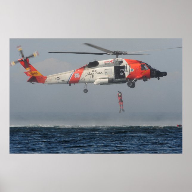 Coast Guard MH-60 Jayhawk Helicopter Poster (Front)