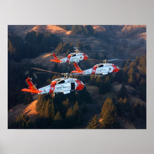 Coast Guard MH_60 Jayhawk Helicopters Poster