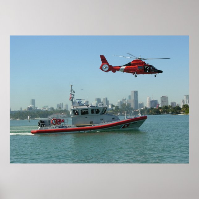 Coast Guard MH-65 Dolphin Helicopter Poster (Front)