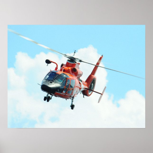 Coast Guard MH-65C Dolphin Helicopter Poster (Front)