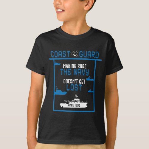 Coast Guard _ Navy Gift Since 1790 seaman T_Shirt