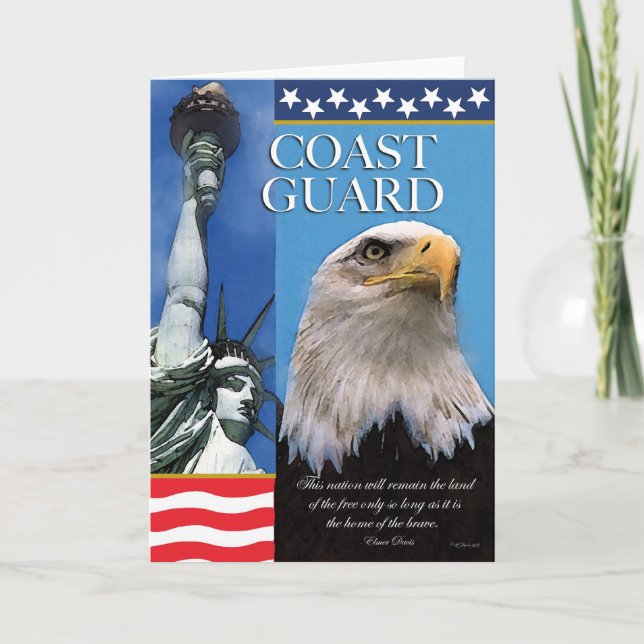 Coast Guard  Patriotic Troop Support Card (Front)