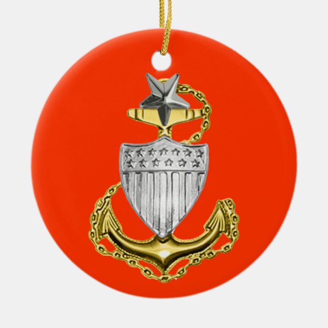 Coast Guard Senior Chief Christmas Ornament (Front)