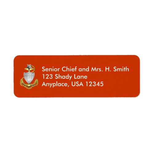 Coast Guard Senior Chief Return Address Label