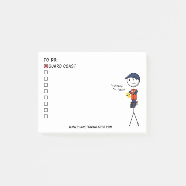 Coast Guard Small To-Do List Post-it Notes (Front)