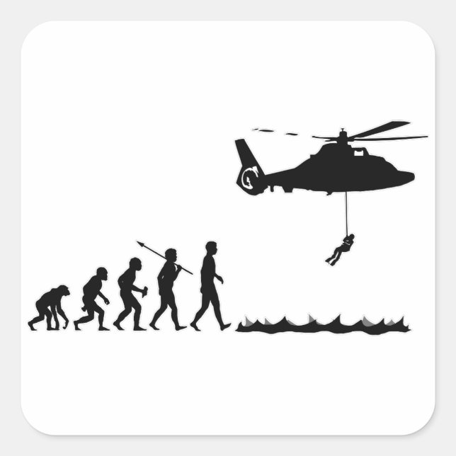 Coast Guard Square Sticker (Front)