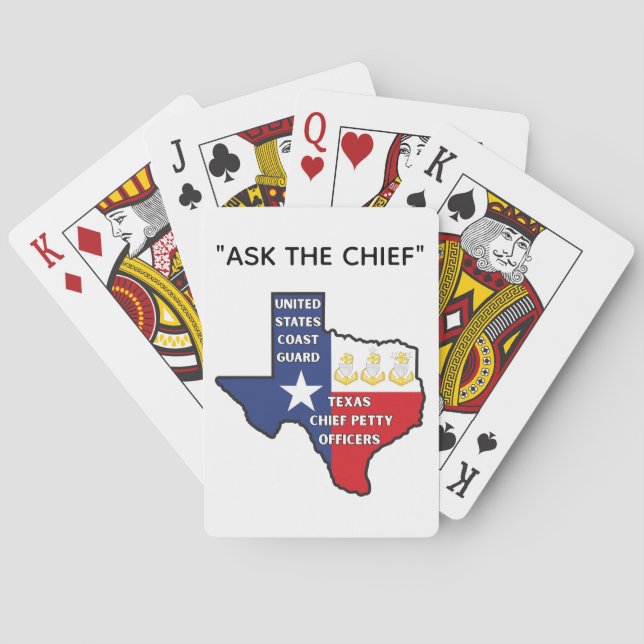 Coast Guard Texas Chief Petty Officers Shirt Poker Cards (Back)