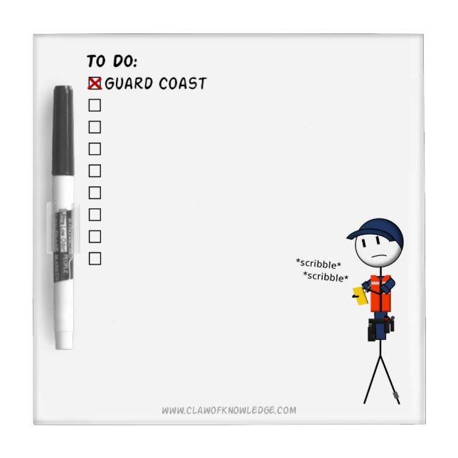 Coast Guard To-Do List Dry-Erase Board (Front)