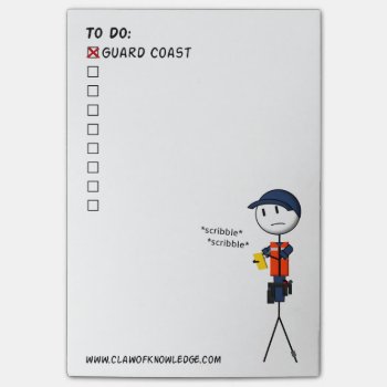 Coast Guard To-do List Post-it Notes by clawofknowledge at Zazzle