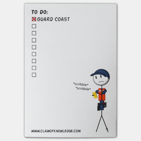Coast Guard To-do List Post-it Notes
