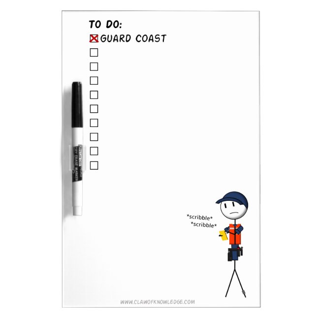 Coast Guard To-Do List Whiteboard (Front)