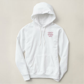 Coast Guard Wife Embroidered Hoodie