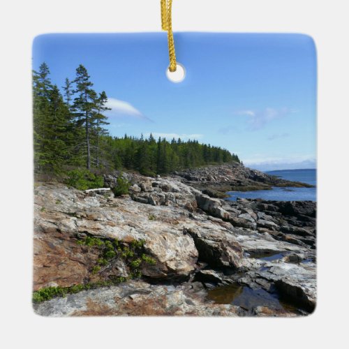 Coast of Bar Island at Acadia National Park Ceramic Ornament