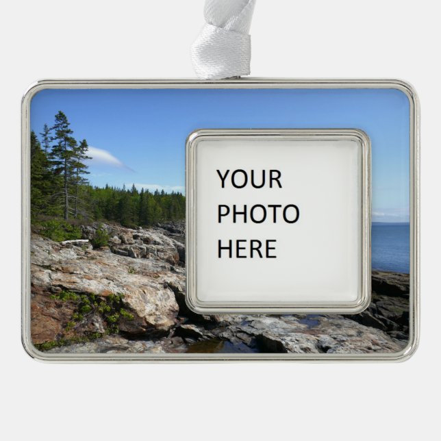 Coast of Bar Island at Acadia National Park Christmas Ornament (Front)
