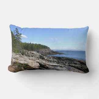 Coast of Bar Island at Acadia National Park Lumbar Pillow