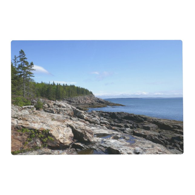 Coast of Bar Island at Acadia National Park Placemat (Front)