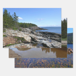 Coast of Bar Island at Acadia National Park Wrapping Paper Sheets
