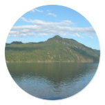 Coast of British Columbia in Scenic Canada Classic Round Sticker
