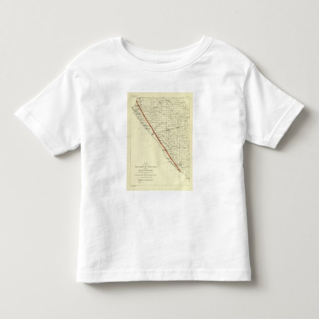 Coast of California showing San Andreas Rift Toddler T-shirt (Front)