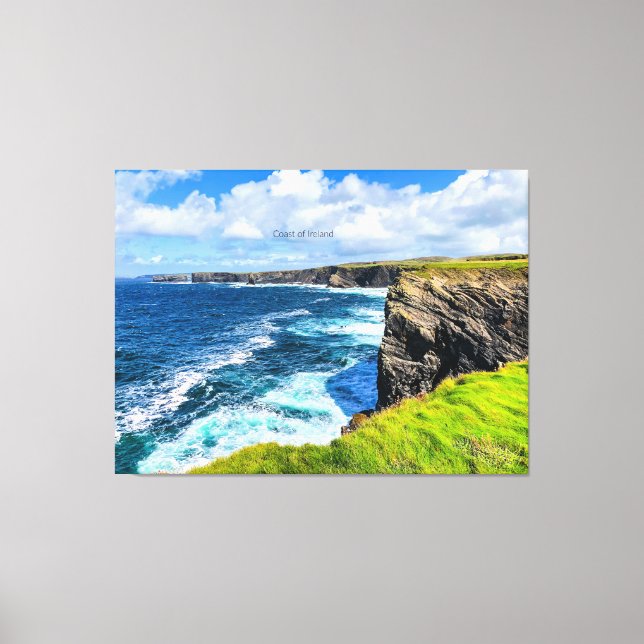 Coast of Ireland, photograph, Canvas Print (Front)