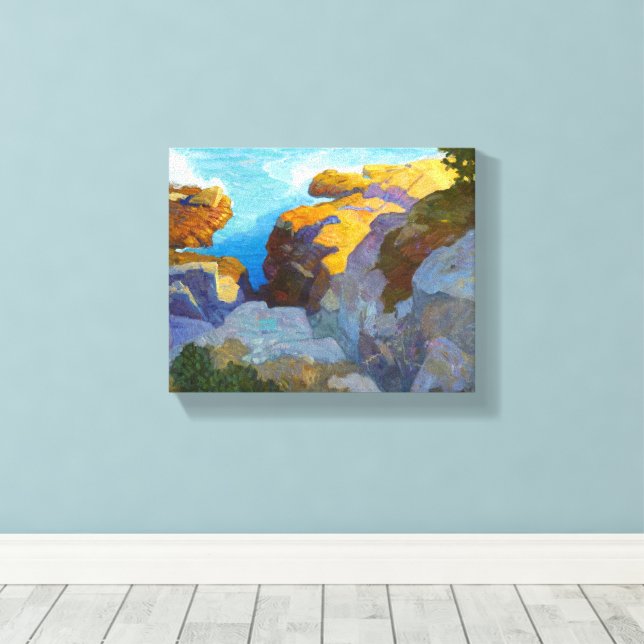 Coast of Maine by Newell Convers Wyeth Canvas Print (Insitu(Wood Floor))