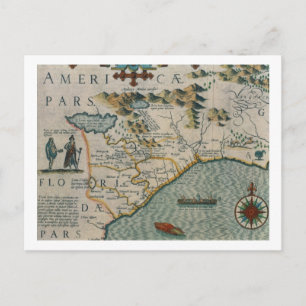 Coast of North Carolina, detail of the map titled Postcard