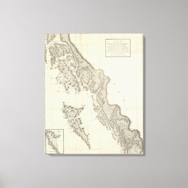 Coast of North West America 2 Canvas Print (Front)
