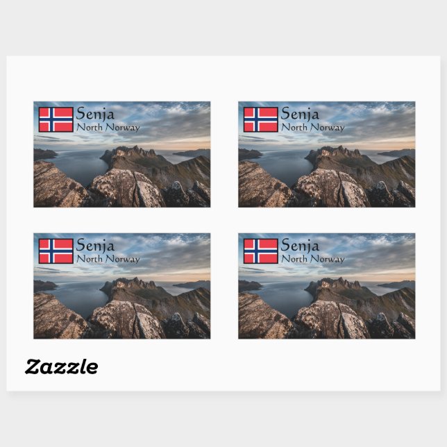 Coast of Norway Rectangular Sticker (Sheet)