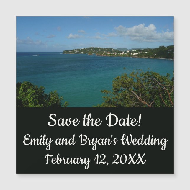 Coast of St. Lucia Caribbean Vacation Photo (Front)