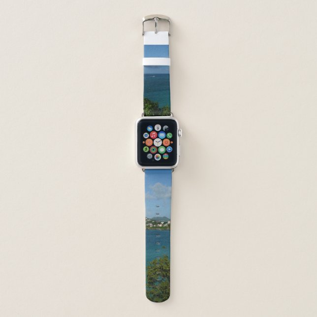 Coast of St. Lucia Caribbean Vacation Photo Apple Watch Band (Front)