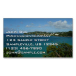 Coast of St. Lucia Caribbean Vacation Photo Business Card Magnet