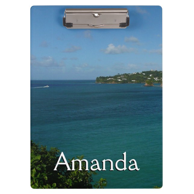 Coast of St. Lucia Caribbean Vacation Photo Clipboard (Front)