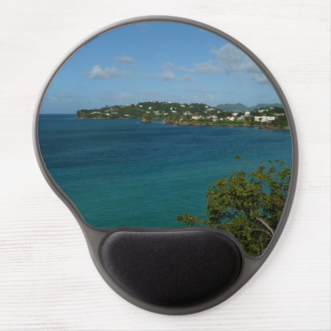 Coast of St. Lucia Caribbean Vacation Photo Gel Mouse Pad (Front)
