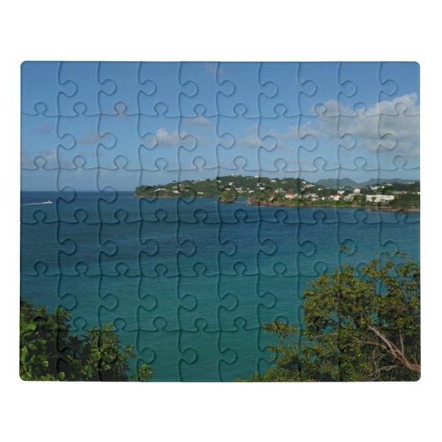 Coast of St. Lucia Caribbean Vacation Photo Jigsaw Puzzle (Puzzle Horizontal)