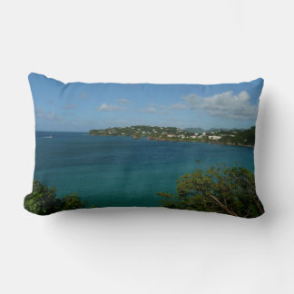 Coast of St. Lucia Caribbean Vacation Photo Lumbar Pillow