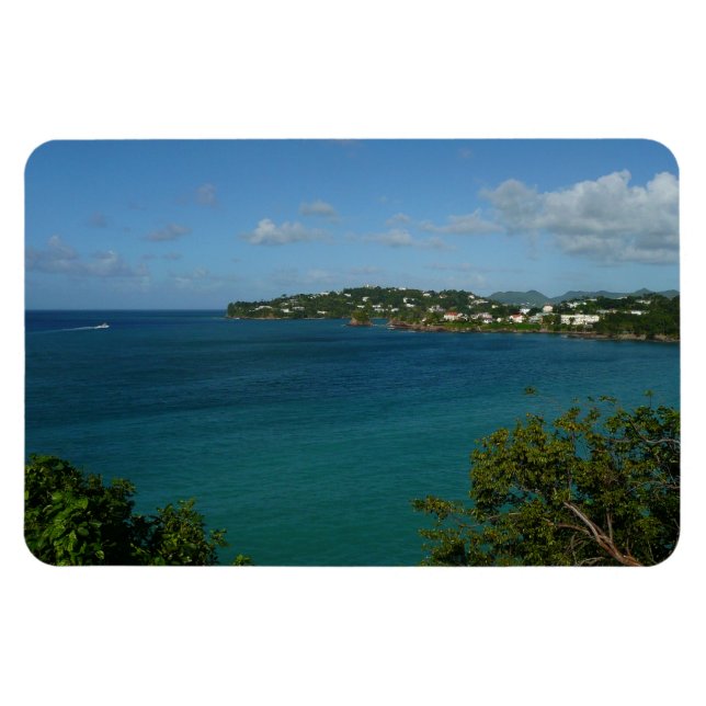 Coast of St. Lucia Caribbean Vacation Photo Magnet (Horizontal)