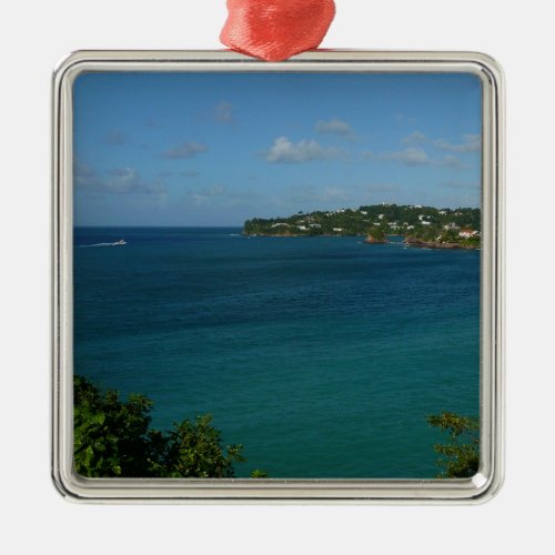 Coast of St Lucia Caribbean Vacation Photo Metal Ornament