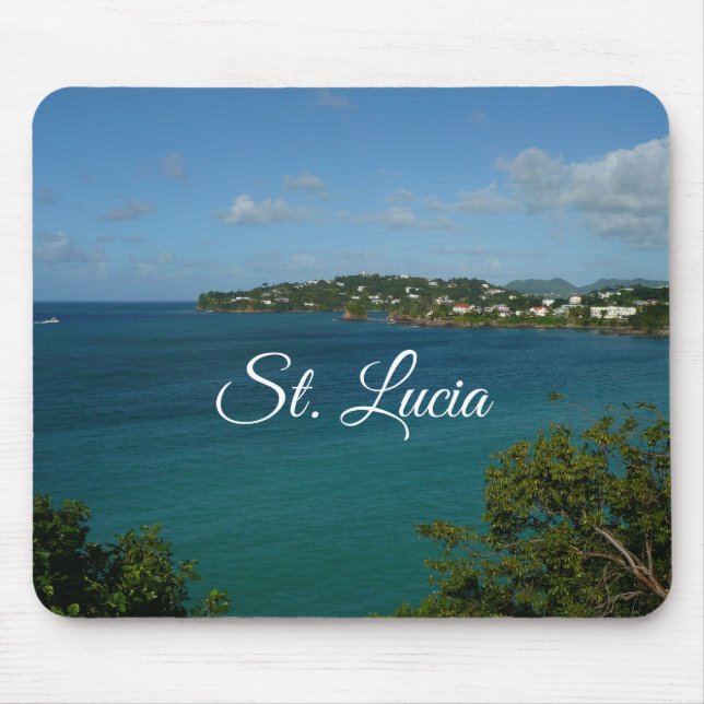 Coast of St. Lucia Caribbean Vacation Photo Mouse Pad (Front)
