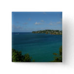 Coast of St. Lucia Caribbean Vacation Photo Pinback Button
