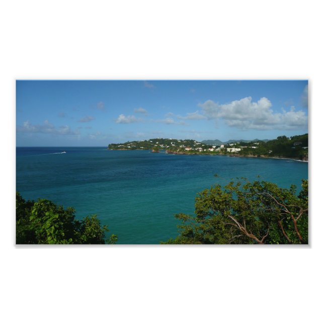 Coast of St. Lucia Caribbean Vacation Photo Print (Front)