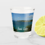 Coast of St. Lucia Caribbean Vacation Photo Shot Glass