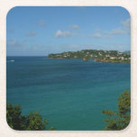 Coast of St. Lucia Caribbean Vacation Photo Square Paper Coaster