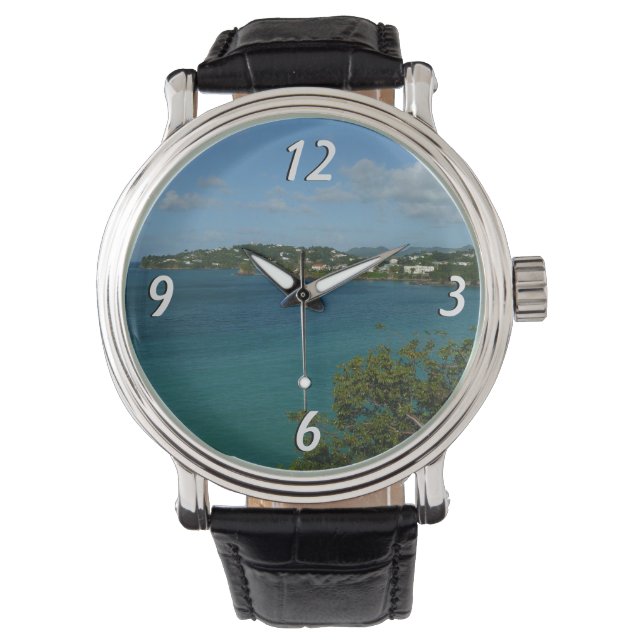 Coast of St. Lucia Caribbean Vacation Photo Watch (Front)