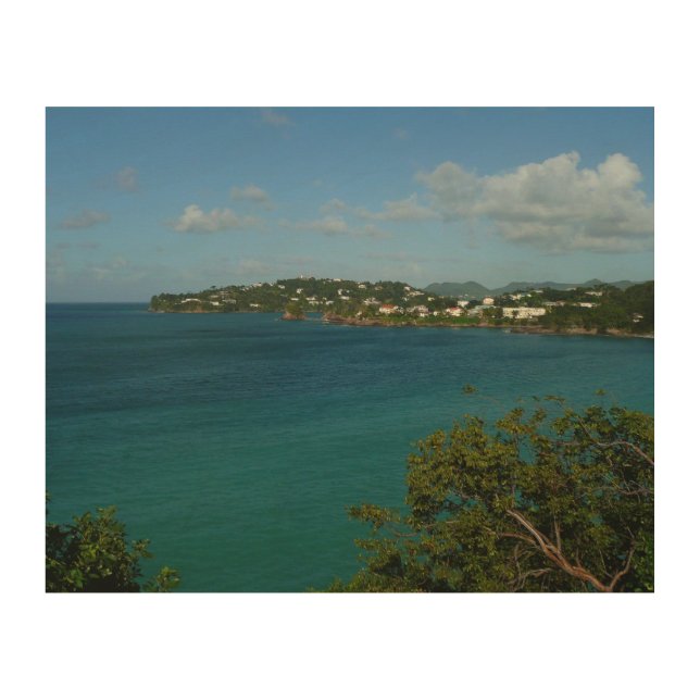 Coast of St. Lucia Caribbean Vacation Photo Wood Wall Art (Front)